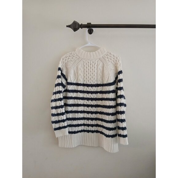 Madewell Womens XS Linelle Cable Knit Sweater Nautical Wool Alpaca  Fisherman - Picture 7 of 7
